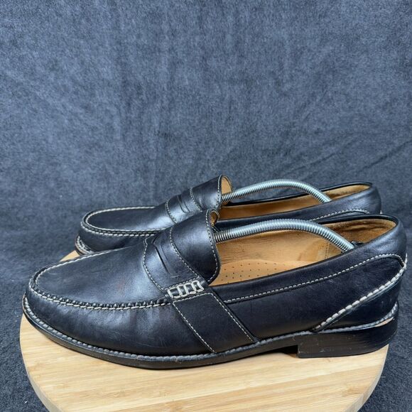 Sperry Gold Cup‎ Mens Penny Loafer Shoes Size 13 Black Leather Slip On - Picture 4 of 10